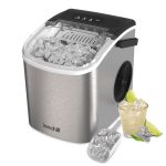 Ionchill Quick Cube Ice Machine, 26lbs/24hrs Portable Countertop Bullet Cubed Ice Maker