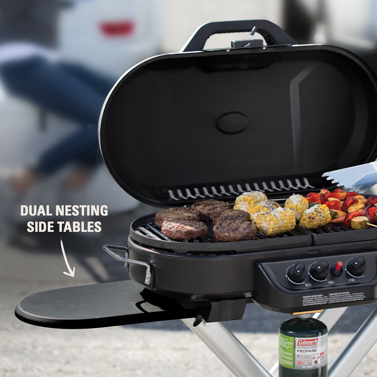 Coleman RoadTrip 285 Standup Propane Gas Grill, Red - Image 6