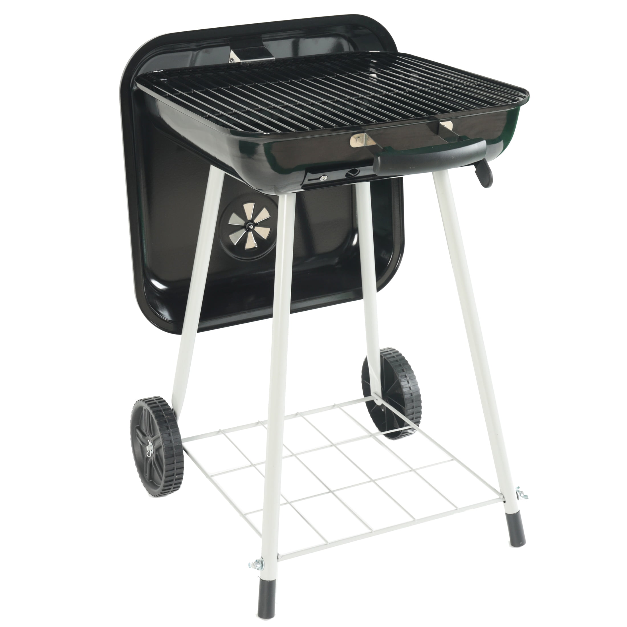 Expert Grill 17.5" Square Charcoal Grill with Wheels, Black - Image 7