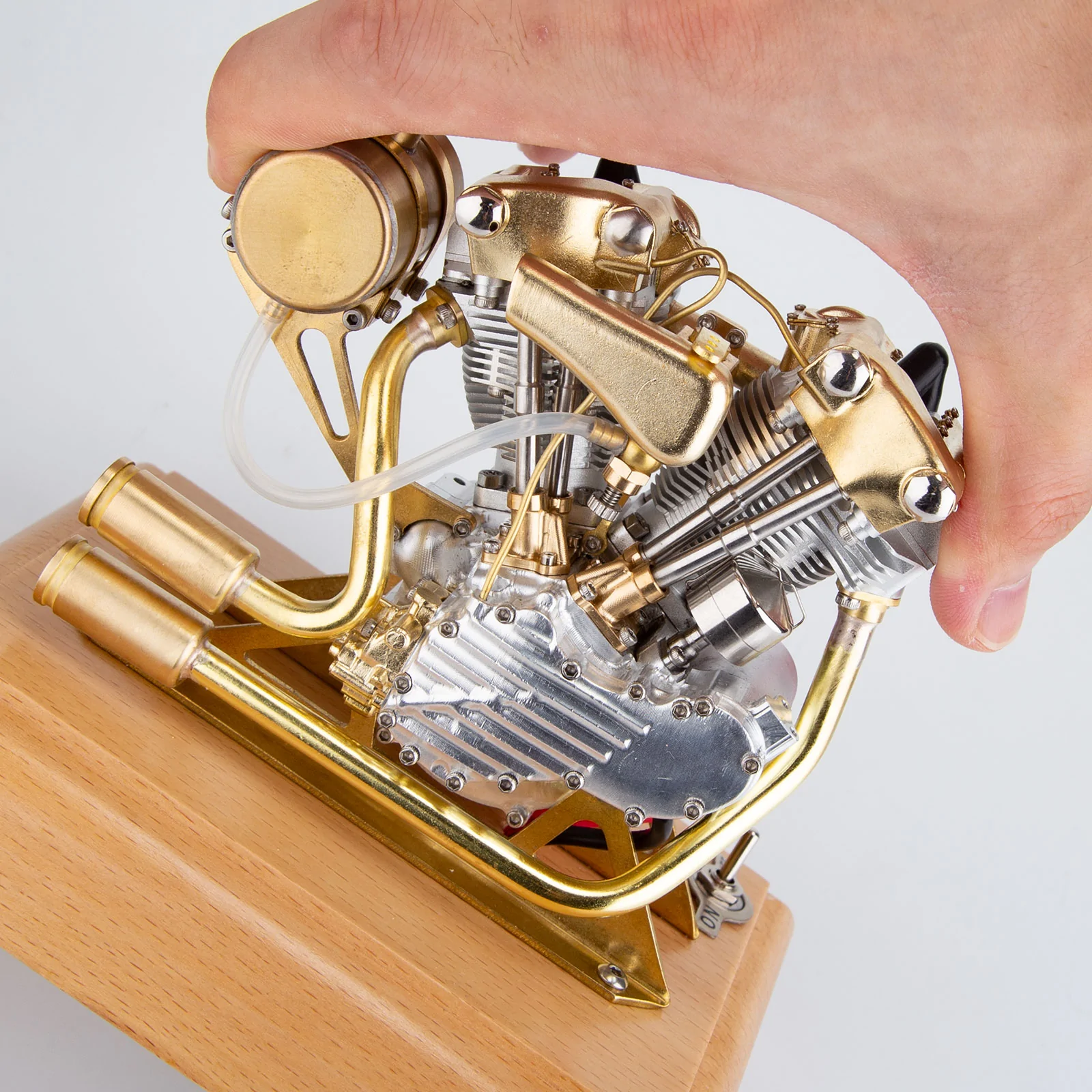 RETROL R29 4.2CC Miniature V-Twin Engine Motor OHV for Mini Chopper Bike Motorcycle - Image 2