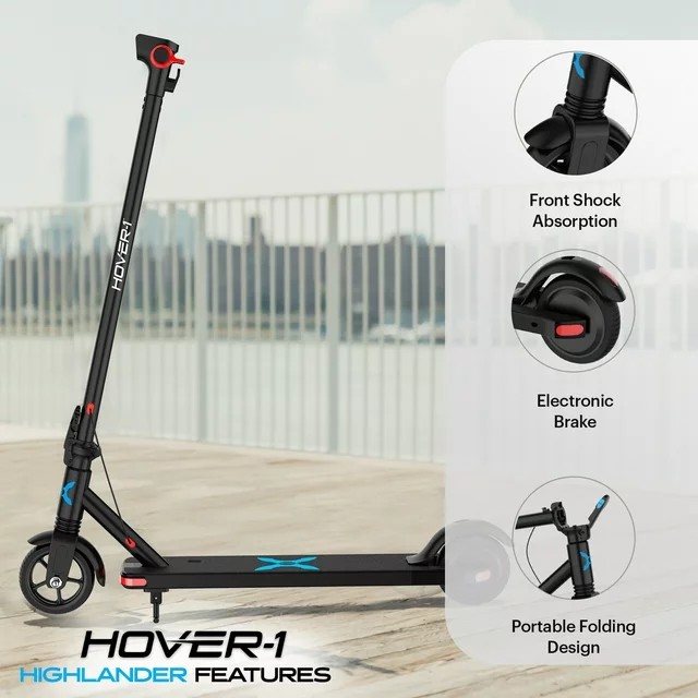 Hover-1 Highlander Foldable Electric Scooter with 250W Motor, 15 mph Max Speed, and 9 Miles Max Range - Image 2