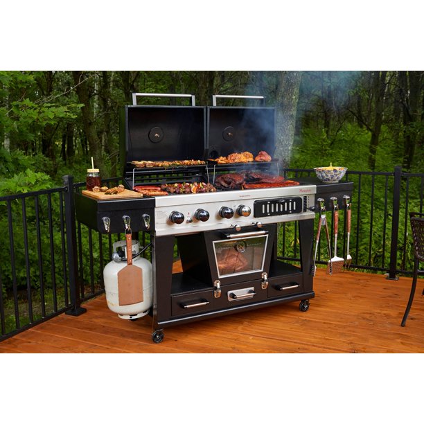 Pit Boss Memphis Ultimate 4-in-1 Gas & Charcoal Combo Grill with Smoker (Clearance Sale Last 120pcs) - Image 6
