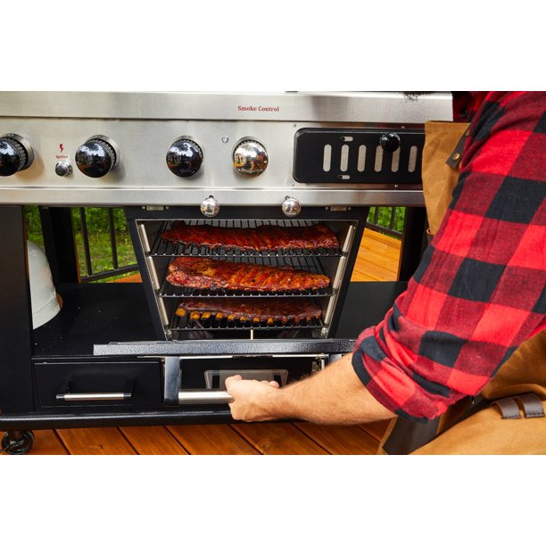 Pit Boss Memphis Ultimate 4-in-1 Gas & Charcoal Combo Grill with Smoker (Clearance Sale Last 120pcs) - Image 7