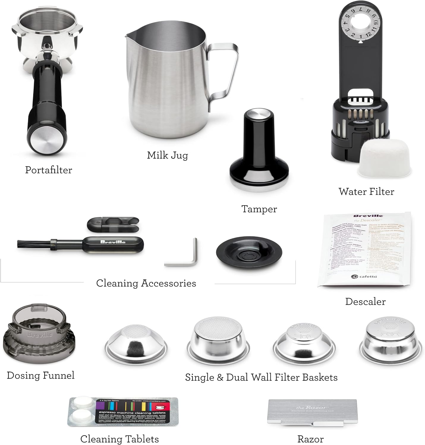 Express Espresso Machine, Brushed Stainless Steel, Coffee machine with cappuccinatore – 15 bar – stainless steel - Image 7