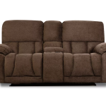Stonehill Chocolate Brown Reclining Console Loveseat