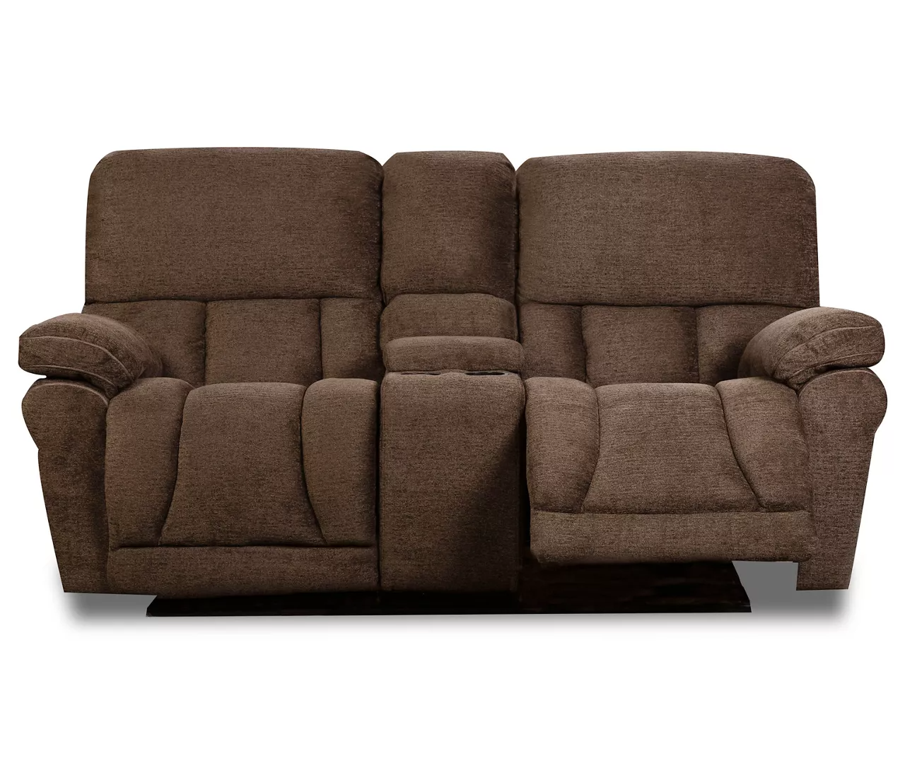 Stonehill Chocolate Brown Reclining Console Loveseat - Image 2
