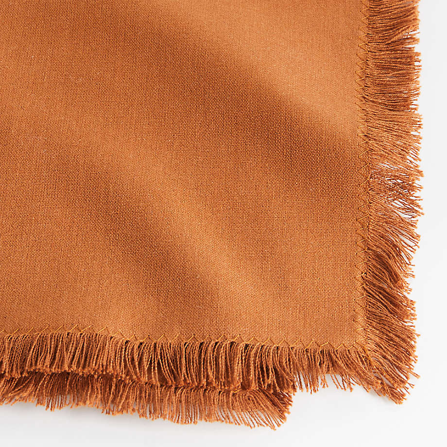 Craft Almond Brown Cotton Fringe Napkin - Image 2