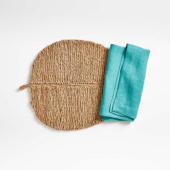 Alternative view of Woven Fiber Leaf Placemat