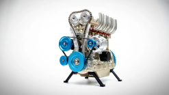 Alternative view of TECHING L4 Engine Model Kit that Works - Build Your Own Engine - Full Metal 4 Cylinder Car Engine Kit Car Engine Model