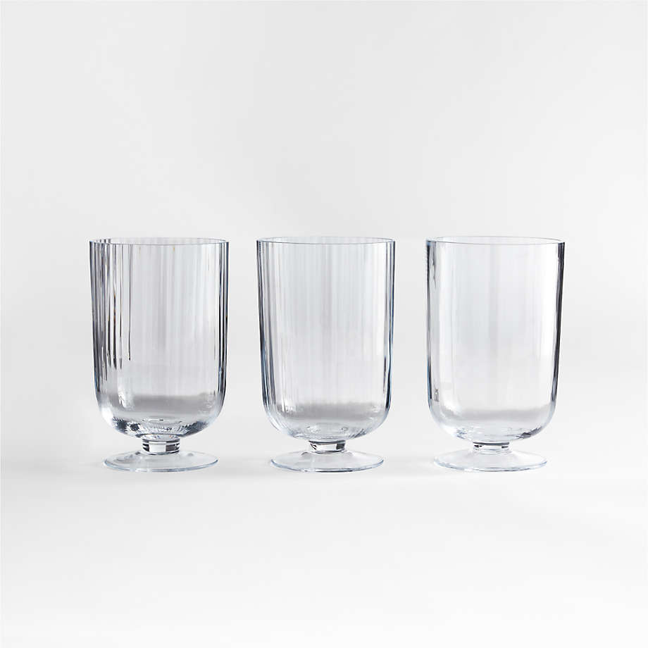Fluted Glass Hurricane Candle Holder - Image 4